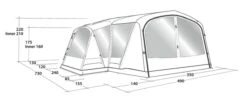 Outwell Mountain Lake 5ATC Tent (2022) -Outwell Store 111198 mountain lake 5atc drawing perspective2