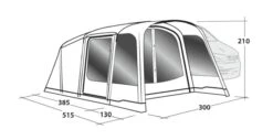 Outwell Blossburg 380 Air Drive Away Awning -Outwell Store 111242 blossburg 380 air drawing perspective2