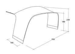 Outwell Lounge Tent Connector L (2023) -Outwell Store 111341 lounge tent connector l drawing perspective2