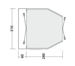 Easy Camp Shamrock Awning (180 - 205cm) -Outwell Store 120398 shamrock drawing floorplan3