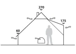 Robens Klondike Tipi Tent (2023) -Outwell Store 130083 klondike drawing elevation 3967