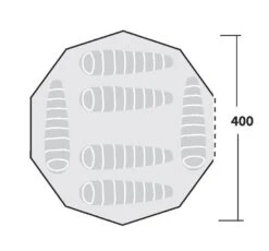 Robens Klondike Tipi Tent (2023) -Outwell Store 130083 klondike drawing floorplan 14532