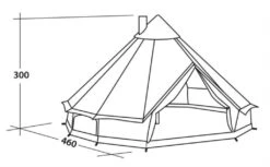 Robens Klondike Grande Tipi Tent (2023) -Outwell Store 130174 klondike grande drawing perspective 2