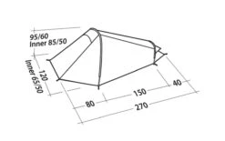 Robens Arrow Head 1 Tent (2023) 17 Robens Arrow Head 1 Tent (2023) -Outwell Store 130272 arrow head drawing perspective2 1