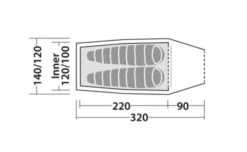 Robens Arch 2 Tent (2023) -Outwell Store 130274 arch 2 drawing floorplan24 1 1