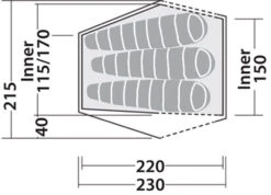 Robens Chaser 3XE Tent (2022) 23 Robens Chaser 3XE Tent (2022) -Outwell Store 130317 chaser 3xe drawing floorplan3