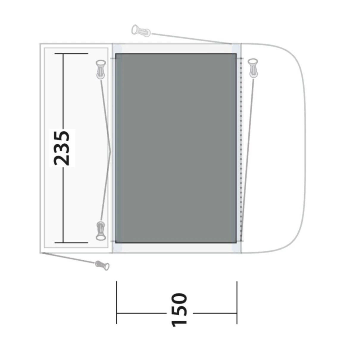 Outwell Newburg 160 Flat Woven Carpet 4 Outwell Newburg 160 Flat Woven Carpet - Image 4