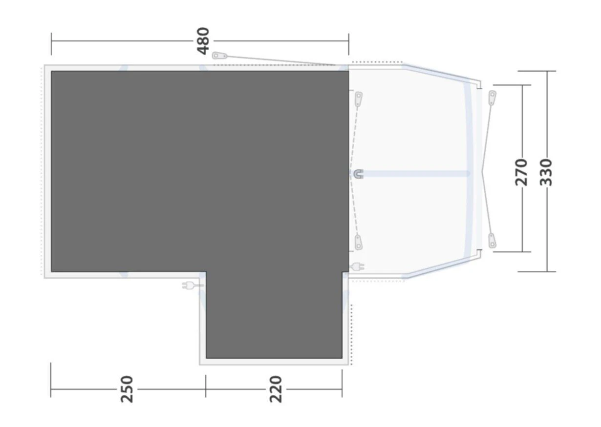 Outwell Mountain Lake 5ATC Footprint Groundsheet 2 Outwell Mountain Lake 5ATC Footprint Groundsheet - Image 2