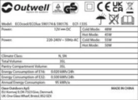 Outwell Ecocool Coolbox 35L 12/230v 7 Outwell Ecocool Coolbox 35L 12/230v - Image 7