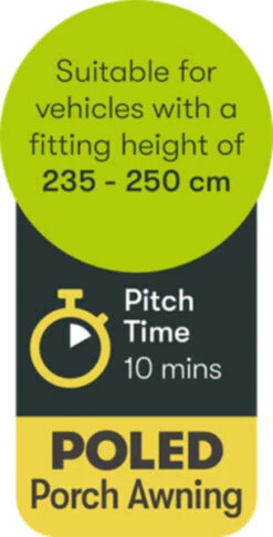 Quest Falcon 260 Poled Porch Caravan Awning (2022) -Outwell Store a3501 9 midsize