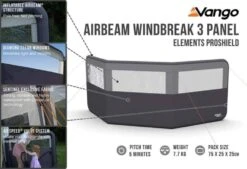 Vango Airbeam Windbreak 3 Panel (Elements Proshield) 5 Vango Airbeam Windbreak 3 Panel (Elements Proshield) -Outwell Store airbeam windbreak 3 panel elements proshield high res