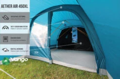 Vango Airbeam Vango Aether Air 450XL Tent (2022) -Outwell Store earth collection airbeam infographics call outs5