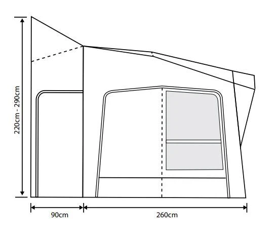 Outdoor Revolution Esprit Pro X 350M Awning (220-290cm) 6 Outdoor Revolution Esprit Pro X 350M Awning (220-290cm) - Image 6