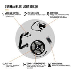 Vango Sunbeam Flexi Light 2m (USB) -Outwell Store family essentials infographicscall outs5
