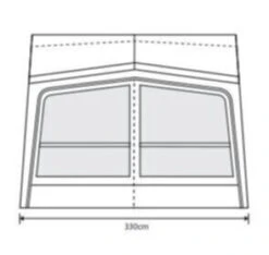 Outdoor Revolution Esprit Pro X 330 Premium Caravan Air Awning -Outwell Store floorplan 3