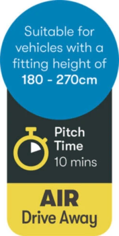 Westfield Hydra 320 Travel Smart Air Drive Away Awning (2021) -Outwell Store hydra 9 midsize