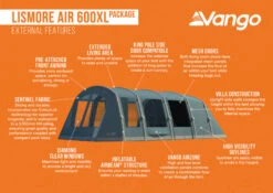 Vango Airbeam Vango Lismore Air 600XL Tent Package (2023) 13 Vango Airbeam Vango Lismore Air 600XL Tent Package (2023) -Outwell Store lismore air 600xl package 1