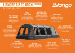 Vango Airbeam Vango Lismore Air TC 600XL Tent Package (2023) 17 Vango Airbeam Vango Lismore Air TC 600XL Tent Package (2023) -Outwell Store lismore air tc 600xl package