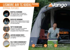 Vango Airbeam Vango Lismore Air TC 600XL Tent Package (2023) 18 Vango Airbeam Vango Lismore Air TC 600XL Tent Package (2023) -Outwell Store lismore air tc 600xl package2