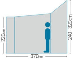 Westfield Neptune 400 Performance Air Drive Away Awning Mid - XXhigh (240 -320cm) -Outwell Store neptune 6 midsize